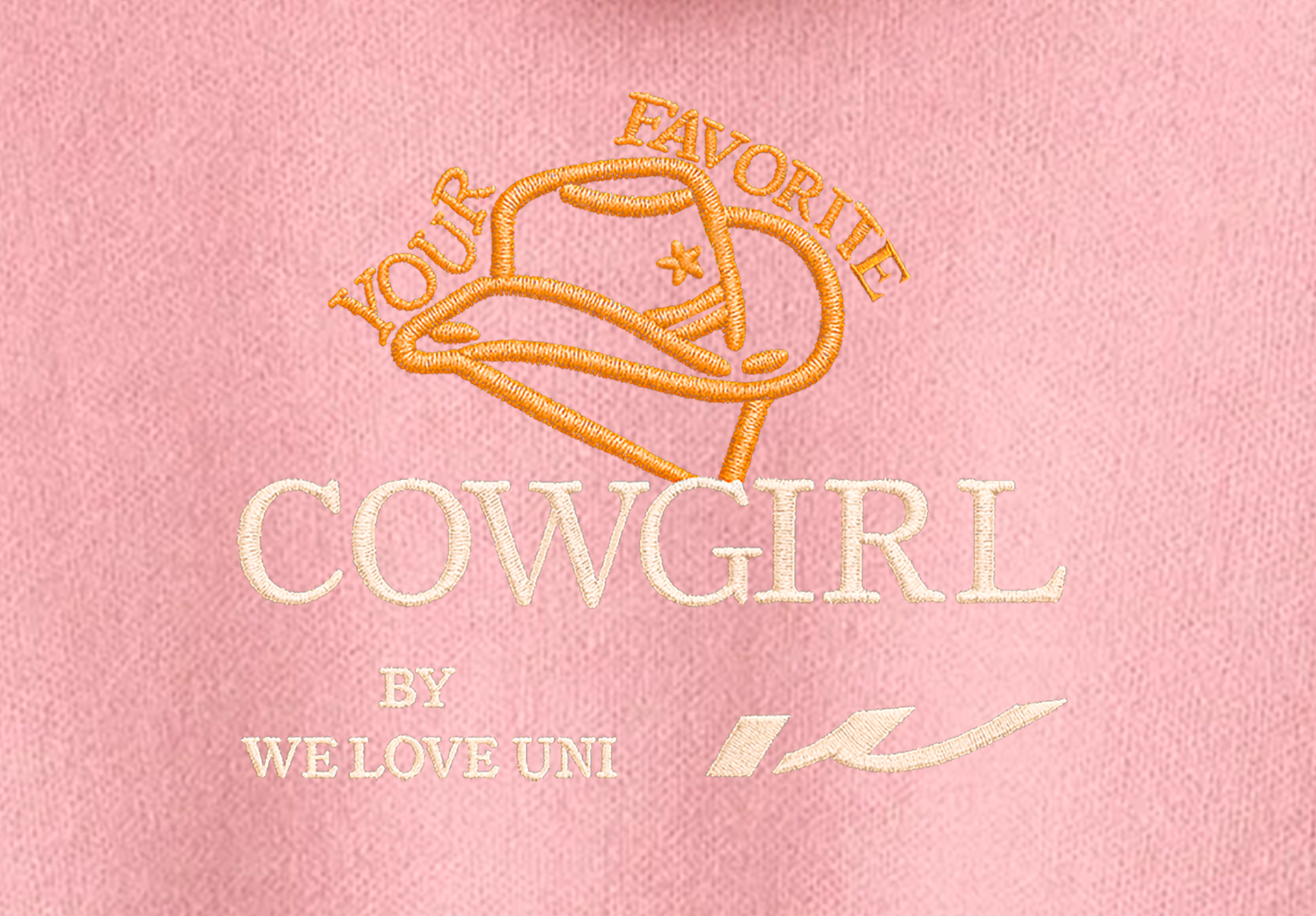 Cowgirl Embroidery Zip Up
