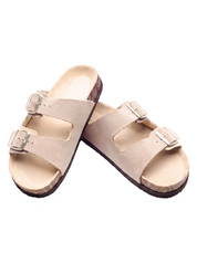Sandales Confort Suede coloris taupe homme, vue de dessus