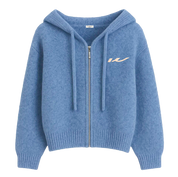 Casual Embroidery Zip-Up