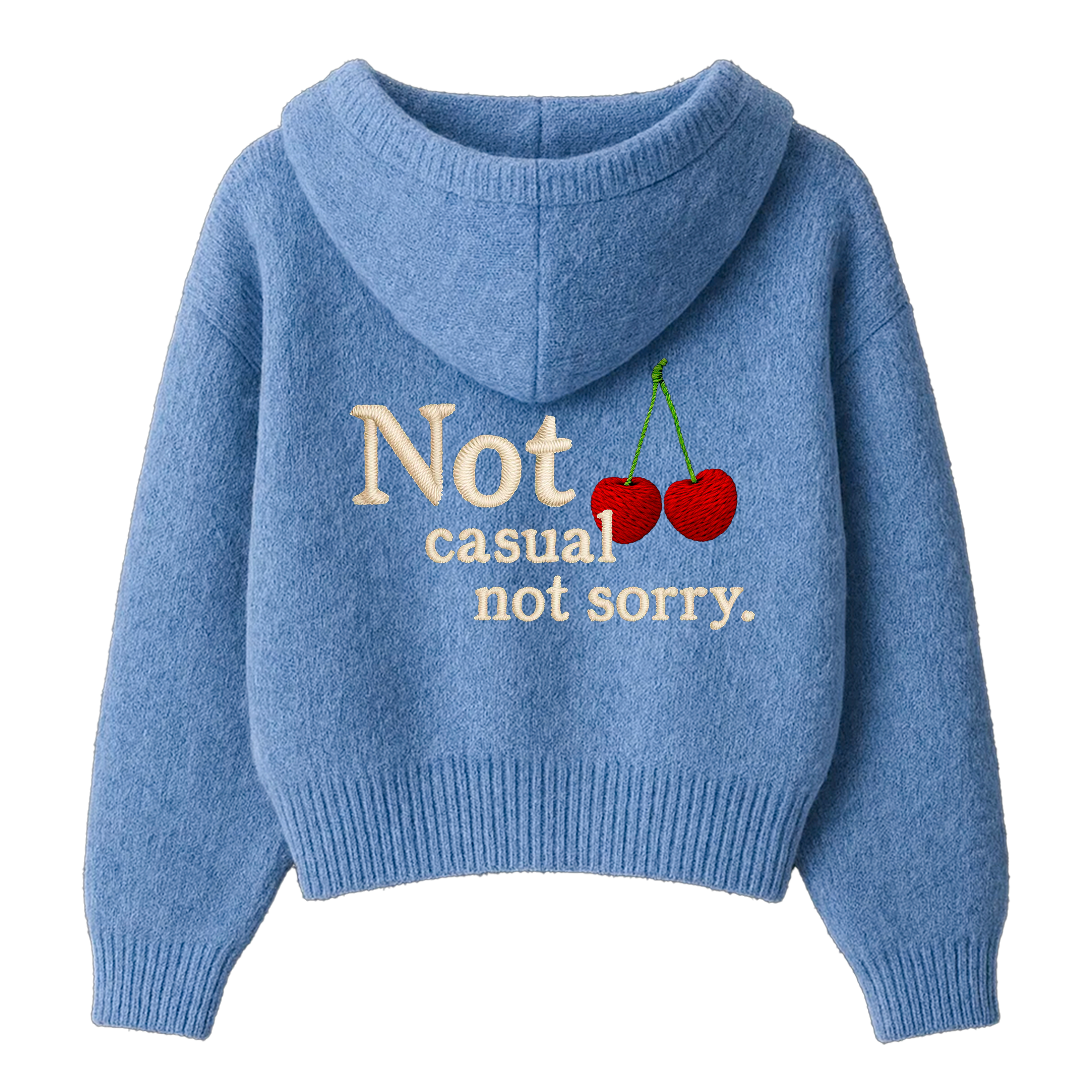 Casual Embroidery Zip-Up