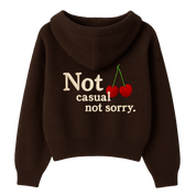 Casual Embroidery Zip-Up