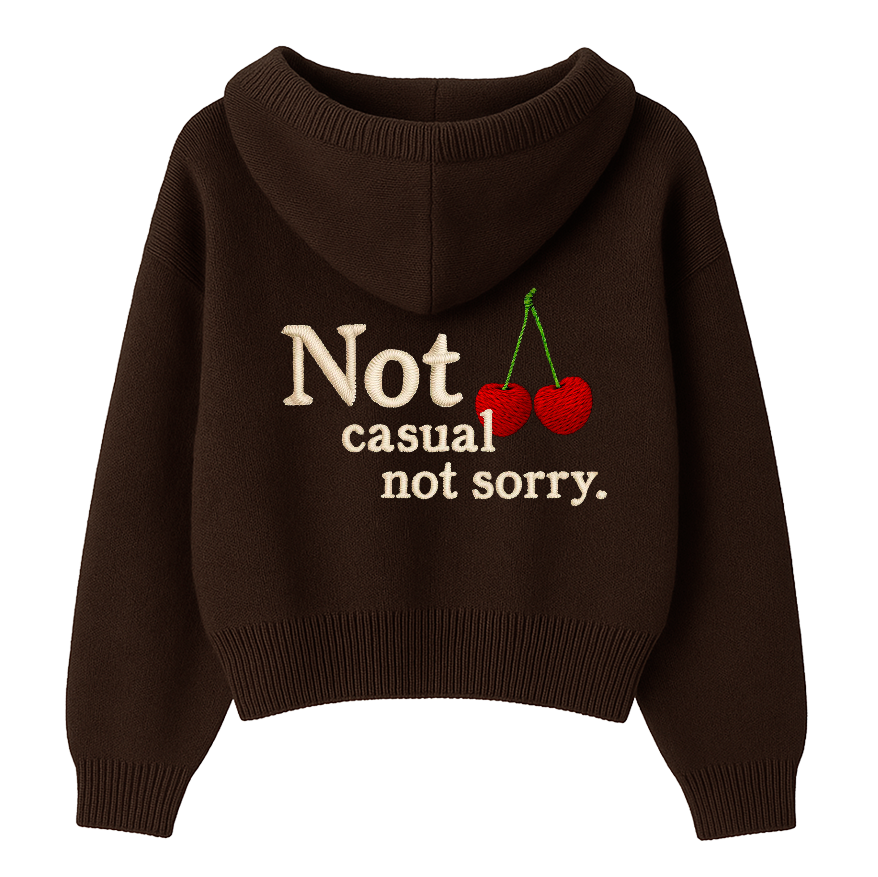 Casual Embroidery Zip-Up